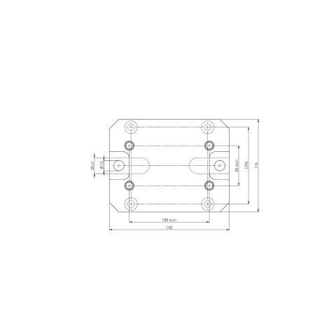 Technical drawing 43060: Quick•Point® 52 Riser 150 x 116 mm height 60 mm