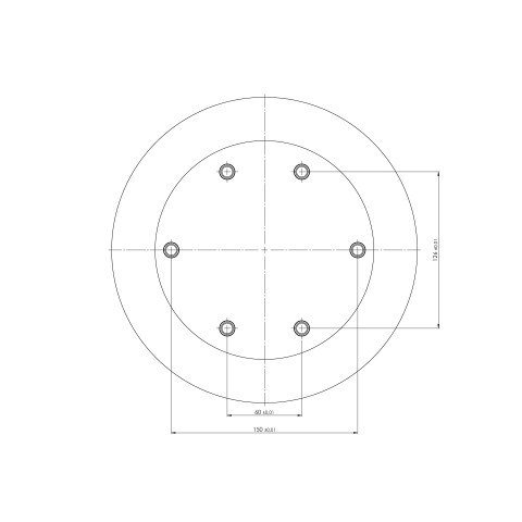 Technical drawing 44010: Quick•Point® 96 Riser round ø 246 / 176 mm height 100 mm