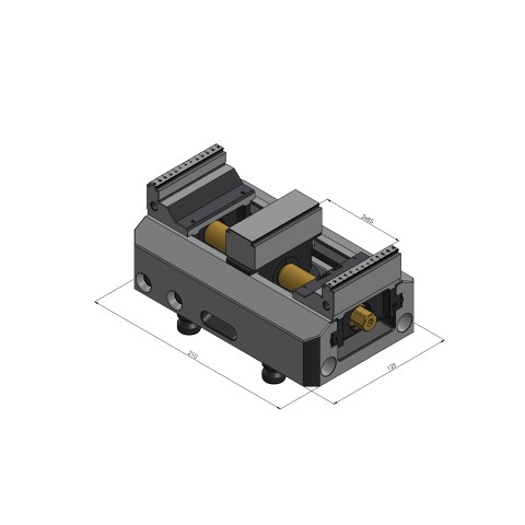 Technical drawing 48205-TG7727: Makro•Grip® 125 Center Jaw + Spindle jaw width 77 mm jaw thickness 27 mm, spindle length 214 mm