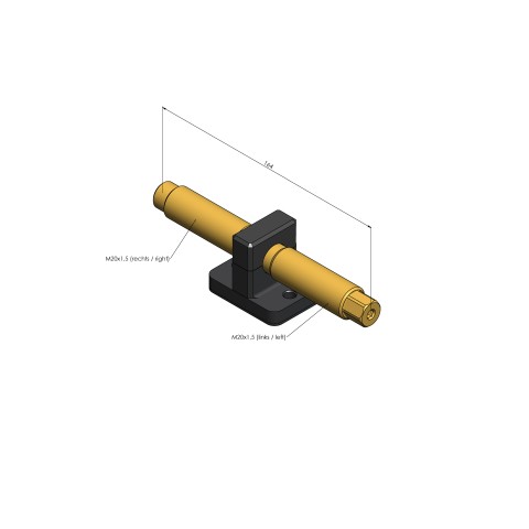 Technical drawing 4825164: Makro•Grip® 125 Set Spindle + Center Piece spindle length 164 mm