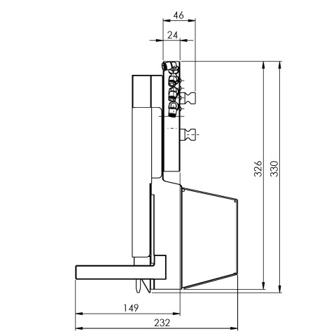 Technical drawing 64850: RoboTrex 96 Gripper pneumatic