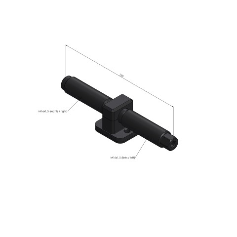 Technical drawing 6877135: Makro•Grip® 77 Set Spindle + Center Piece spindle length 135 mm