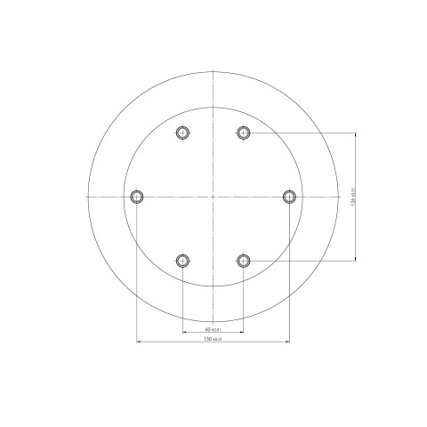 Technical drawing 44006: Quick•Point® 96 Riser round ø 246 / 176 mm height 60 mm