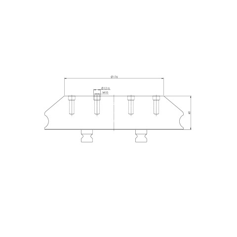 Technical drawing 44006: Quick•Point® 96 Riser round ø 246 / 176 mm height 60 mm
