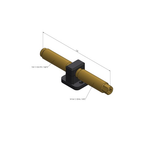Technical drawing 4877135: Makro•Grip® 77 Set Spindle + Center Piece spindle length 135 mm