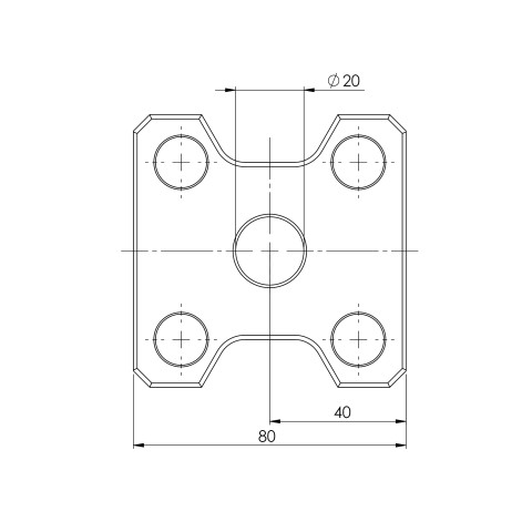 Technical drawing 44522: Quick•Point® 52 Gauging Pallet