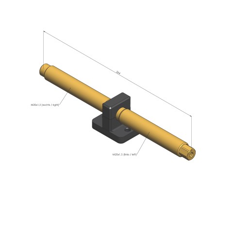 Technical drawing 4825264: Makro•Grip® 125 Set Spindle + Center Piece spindle length 264 mm