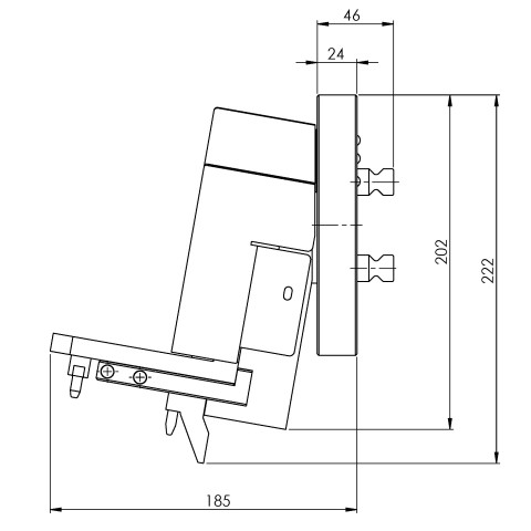 Technical drawing 66950: RoboTrex 52 Gripper pneumatic, for RoboTrex 96