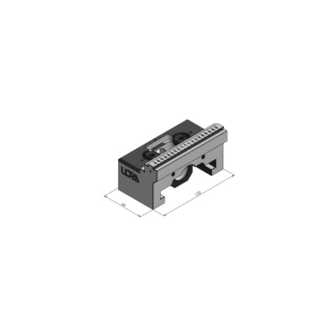 Technical drawing 81483: Makro•Grip® Ultra 125 Clamping Jaw with Makro•Grip® serration clamping depth 3 mm