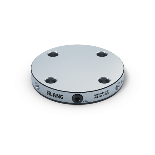 Product image 45803: Quick•Point® 96 Round Plate ø 176 x 27 mm without mounting bores, for individual centre hole