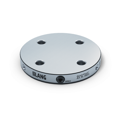 Product image 45823: Quick•Point® 96 Round Plate ø 196 x 27 mm without mounting bores, for individual centre hole