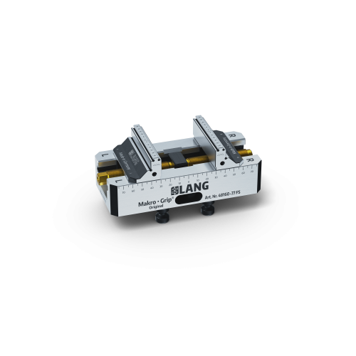 Product image 48160-77 FS: Makro•Grip® FS 77 5-Axis Vise Jaw width 77 mm Clamping range 0 - 160 mm, with continuous / full serration