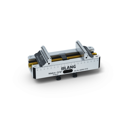 Product image 48200-77 FS: Makro•Grip® FS 77 5-Axis Vise Jaw width 77 mm Clamping range 0 - 200 mm, with continuous / full serration
